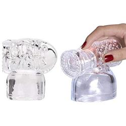 Massager Attachments, Massager Accessories Accessory Silicone- Two Different Styles (Clear)