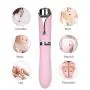 CAREMORE Personal Wireless Wand Massager Portable, Pen Style Waterproof Silent USB Rechargeable, 10 Powerful Frequency Handheld Electric Massage for Neck Back Shoulder Body -Pink