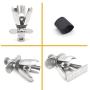 ThinkMax Chastity Device Stainless Steel Butt Plug Heavy Lock Petal Expension Anal Chastity for Advanced Fetish BDSM Game
