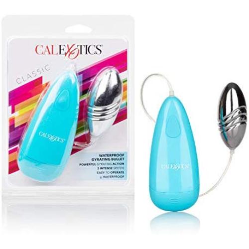 CalExotics Waterproof Gyrating Bullet Vibrator - Sex Toys for Couples - Wired Adult Vibe Egg Male P Spot Massager – Teal