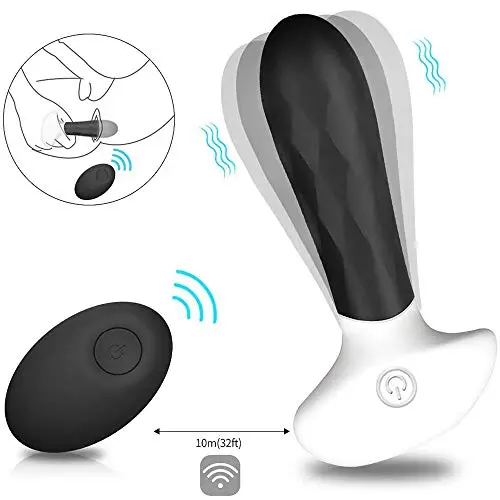 Butt Plug Vibrator Anal Plug Prostate Massager with 9 Stimulation Patterns USB Rechargeable Waterproof Silicone Hands-Free Wireless Remote Control Men Women and Couples Butt Plug Vibrator Anal Plug Prostate Massager with 9 Stimulation Patterns USB Rechargeable Waterproof Silicone Hands-Free Wireless Remote Control Men Women and Couples