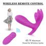 Remote Control G-Spotter Wearable Vibrantor 10 Vibration Modes & Suking Function Silicone Waterproof USB Rechargeable for Women Couples(Purple)