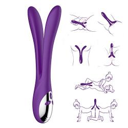 Sillther G Spot Rabbit Vibrator Duo Motors Can be Anal Plug Prostate Stimulator with 9 Vibrating Frequency Masturbation Sex Toys for Women Couples Or Gay Lesbian-Purple