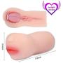 Male Masturbators Sex Toys, iMiMi 3D Realistic Vagina and Mouth Masturbator with Teeth and Tongue Masturbation Cup