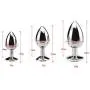 BUBUCAST 3 Pcs Crystal Glass Amal Plug Round Shaped with Jewelry for Men Women BUBUCAST 3 Pcs Crystal Glass Amal Plug Round Shaped with Jewelry for Men Women
