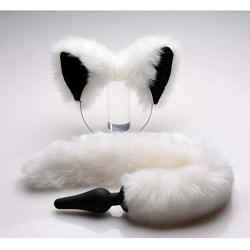 Tailz White Fox Tail Anal Plug and Ears Set