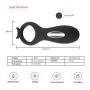 Lfcmf Multiple Speed Waterproof USB Rechargeable Easy to Clean Massage Tools Male Ring Massage with Remote Control Toys for Men and Couples
