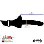 LeLuv Universal Strap-On Dildo for Head Leg Knee Face Harness 7 Inch Dong