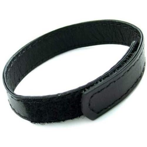M2m Cock Ring, Leather, Velcro, Black