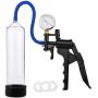 Riliy- Exèrcǐsè Training Male 8inch Manual Pull Rod Blue Negative Pressure Vacuum Exerciser Pènǐs Stretch Pump with 3 Enlarged Rings Couple Best Gift