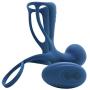Renegade - Gladiator - Rechargeable Silicone Vibrating Remote Control Penis and Testicle Harness - Blue