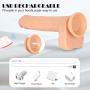 Realistic Dildo Thrusting G spot Remote Control Vibrator with Strong Suction Cup for Hand-Free Sex, Loverbeby Silicone Vibrant Penis Rechargeable Waterproof Anal Vibrating Membrum for Women and Men