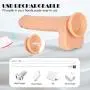 Realistic Dildo Thrusting G spot Remote Control Vibrator with Strong Suction Cup for Hand-Free Sex, Loverbeby Silicone Vibrant Penis Rechargeable Waterproof Anal Vibrating Membrum for Women and Men