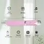 CAREMORE Personal Wireless Wand Massager Portable, Pen Style Waterproof Silent USB Rechargeable, 10 Powerful Frequency Handheld Electric Massage for Neck Back Shoulder Body -Pink