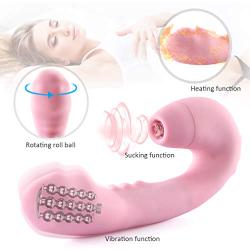 Smart Heating Cli^torial Sucking Toy for Women,6 Sucking & 8 Rotating Modes with Heating Tongue Vibrating Toy & Simulator with 28 Speed Vibration T-Shirt