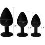 3 Pieces Silicone But.t Plùgs Exercise Kit Adult Toys for Couples (Black1)