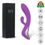 Désir | Triple Pleasure Magic Wand Massager | Wireless and Waterproof | Powerful Rabbit Design for Woman (Violet)