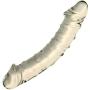 NewMaxer Large Glass Dildo Big Double Side Crystal Dildo Double Ended Penis Dildo Double Headed Dildo G-spot Stimulator Huge Anal Plug (9inch)