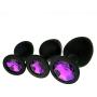 3 Pieces Silicone But.t Plùgs Exercise Kit Adult Toys for Couples (Black1)