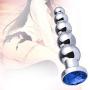 5 Balls Metal Anal Beads Blue Jewelry Butt Plug Anal Trainer Toys Fetish Kinky Sex Love Tools for Couple Lover Sexbaby