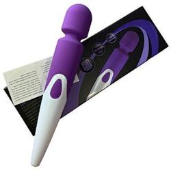 Upgraded Powerful Vibrate Wand Massager with 20 Vibration Modes Mini Whisper Quiet Waterproof Handheld Cordless for Neck Shoulder Back Body Massage Sports Recovery Muscle Aches Purple (FBA)