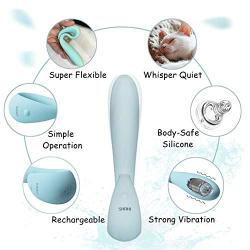 G Spot Vibrator Rabbit Dildo Women Full Silicone Strong Vibrator Waterproof Adult Sex Toys with 10 Vibration Frequencies