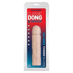 Doc Johnson Classic - Bender Dong - 8 Inch - 8 in. Long and 1.7 in. Wide - Retains Shape When Bent - Targeted Pleasure - Dildo - White