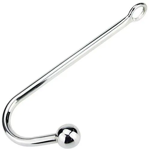 AKStore New Arrival Steel Stainless Anal Hook Fetish Bondage Hook Sex Toys Steel Anal Plug Rope Hook Bondage with Solid Anal Ball Sex Games Unisex Fetish Toy For Lovers(1 Ball) AKStore New Arrival Steel Stainless Anal Hook Fetish Bondage Hook Sex Toys Steel Anal Plug Rope Hook Bondage with Solid Anal Ball Sex Games Unisex Fetish Toy For Lovers(1 Ball)
