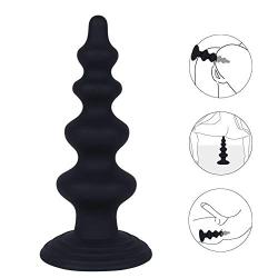 Romi Silicone Suction Cup Anal Trainer Butt Plugs Anal Plug - Five Beads Pagoda Anal Sex Toy