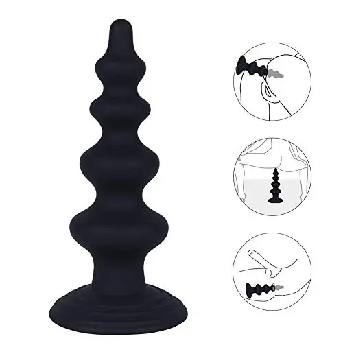 Romi Silicone Suction Cup Anal Trainer Butt Plugs Anal Plug - Five Beads Pagoda Anal Sex Toy Romi Silicone Suction Cup Anal Trainer Butt Plugs Anal Plug - Five Beads Pagoda Anal Sex Toy