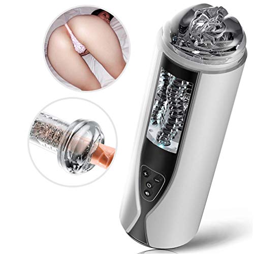 MXJYB Electric Male Training Equipment, 10 Modes, Pronunciation, Vibration, Massage Equipment, USB Charging, Mens Oral Automatic Cup A1 MXJYB