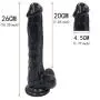 10.23 Inch Black Realistic Suction-ĎîLdɔ Waterproof Relax Massage Tools for Women Female Massager 10.23 Inch Black Realistic Suction-ĎîLdɔ Waterproof Relax Massage Tools for Women Female Massager