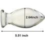 Wowlife So Big - Extra Large Huge Head Glass Butt Plug 5.5x2.63 Inch Dildo Penis G-spot Crystal Anal Plug