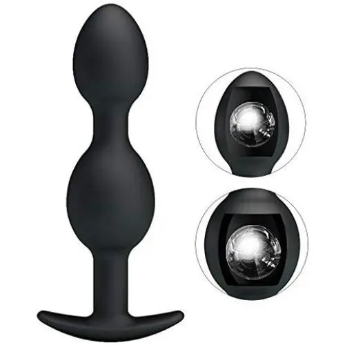 Toysdance Silicone Butt Plug with Metal Ball Inside Anal Muscles Training Double Anal Balls Toysdance Silicone Butt Plug with Metal Ball Inside Anal Muscles Training Double Anal Balls