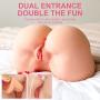Y-NOT 3D Big Ass Butt Sex Doll Sex Toys Life Size Realistic Masturbator Male Huge Silicone Masturbation with Heating Rod, for Lifelike Anal Depth 6''/16CM, Vagina Depth 7"/18CM, TPE Flesh