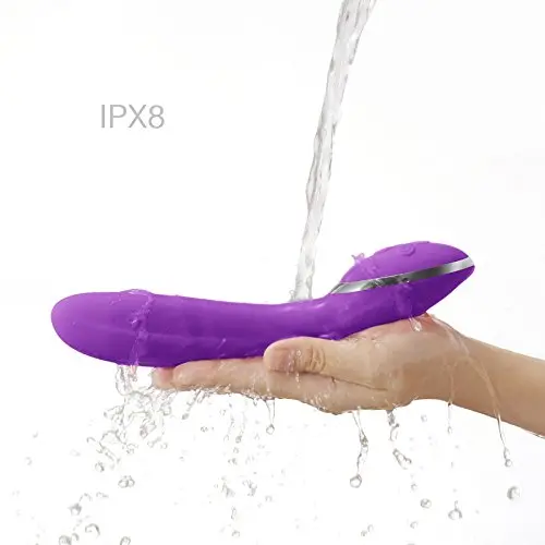 Silicone G-Spot Vibrator - 12 Modes Waterproof Heat Massager, Curved Stimulator Magic Wand - Purple Silicone G-Spot Vibrator - 12 Modes Waterproof Heat Massager, Curved Stimulator Magic Wand - Purple