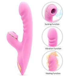 Powerful Clitorial stimulating with 7 Suction Modes +7 Thrusting stimulating Toy for Female,can USB Rechargeable Waterproof G Spots masseger with Heating for Women Suction Secret Packing