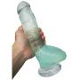Dicks Black Realistic Dillo Massager with Suction Cup-Can Relieve Stressful Body 9.7 inches （G2) 908
