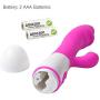 Generita 30-Speed Vibrating Silicone Vibrator Waterproof Personal Dual Vibration Portable Home Personal Fitness Massage Cordless Electric Purple Rose + Invisible Bra Kit