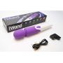 Upgraded Powerful Vibrate Wand Massager with 20 Vibration Modes Mini Whisper Quiet Waterproof Handheld Cordless for Neck Shoulder Back Body Massage Sports Recovery Muscle Aches Purple (FBA)