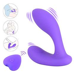 XINGHAOYA Male Vibrating Prostate Massager Anal Sex Toys 2 Powerful Motors and 10 Stimulate Patterns-Wireless Remote Anal Vibrator Butt Plug for Unisex Men (Purple)