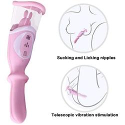 Sucking Toys for Women Vibrantor Tongue Licking and Telescopic Vibranting Wand Mass-Age Sexy Oral Clitorials Simulator Adullt Game Six Toys for Couples Female Waterproof, Halloween Cosplay