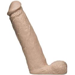 Doc Johnson The Naturals - 8 Inch Cock with Balls - Made of Body-Safe PVC - Proudly Made In America - Dildo - White