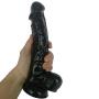 Lovely Wand Massager Beginner Waterproof Toy Black PVC Material 9.3 Inch