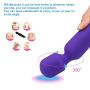 Smyidel Handheld Personal Cordless Wand Massager with Multi Powerful Speeds & Vibrating Frequencies Rechargeable for Neck Shoulder (Purple)