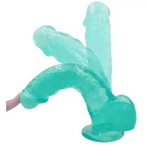 MXYLYM1 Stráp ǒn for Sèx Women, Green Transparent Super Realistic Simulated Toy Relaxation Pressure Waterproof 7.48" Long 1.57" Wid Smaller and More Portable
