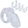 Must Have Cage Compare to CB6000 Short Male Chastity Device 5 Different Cock Rings by Manhood Academy Made in USA (Clear)