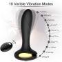 Anal Butt Plug Vibrator,Tracys Dog Sex Toys Powerful with 10 Vibration Modes,Rechargeable & Smooth Silicone Vibrating Prostate Vibrators Massager,Wireless Remote Control Designed Anal Training Set