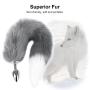 UTIMI Butt Plug 15.7" Fox Tail Stainless Steel Anal Stopper Cosplay Plug Smooth Anus Sex Toy for Women(Faux)