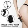 Vibrating Butt Plug - Anal Sex Toys Dildo Soft Liquid Silicone Anal Vibrator Medical Grade Anal Trainer Flexible Waterproof for Men Women Toy by Honey Adult Play, Black